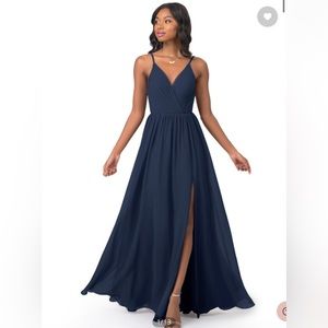 Azazie Gracie True Navy 8